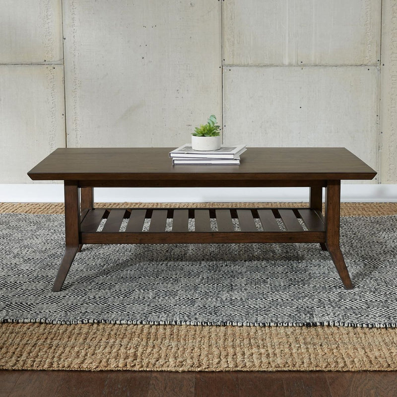 Liberty Furniture Ventura Blvd Rectangular Cocktail Table in Bronze