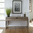 Liberty Furniture Bartlett Field Console Bar Table in Dusty Taupe