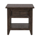 Paradise Valley Rectangular End Table in Saddle Brown image