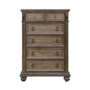 Carlisle Court 5 Drawer Chest in Chestnut with Dusty Wax image