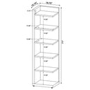Pinckard 6-tier Corner Bookcase Cappuccino