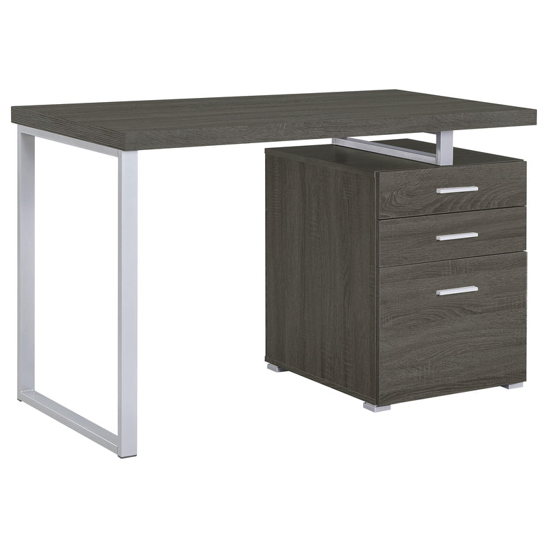 Brennan 3-drawer Office Desk Weathered Grey image