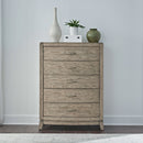 Avalon 5 Drawer Chest in Burnished Beige image