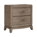 Avalon Nightstand with Charging Station in Burnished Beige