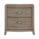Avalon Nightstand with Charging Station in Burnished Beige