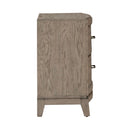 Avalon Nightstand with Charging Station in Burnished Beige
