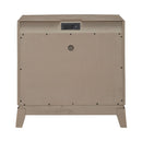 Avalon Nightstand with Charging Station in Burnished Beige