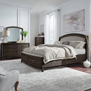Avalon King Uph Storage Bed, Dresser & Mirror, Chest image