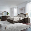 Avalon King Uph Storage Bed, Dresser & Mirror, Night Stand image