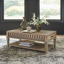 Liberty Furniture Devonshire Cocktail Table in Weathered Sandstone
