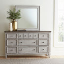 Heartland Queen Panel Bed, Dresser & Mirror, Night Stand