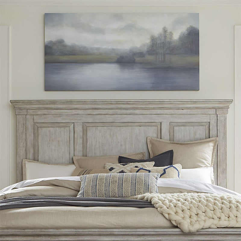 Liberty Furniture Heartland Queen Panel Bed in Antique White