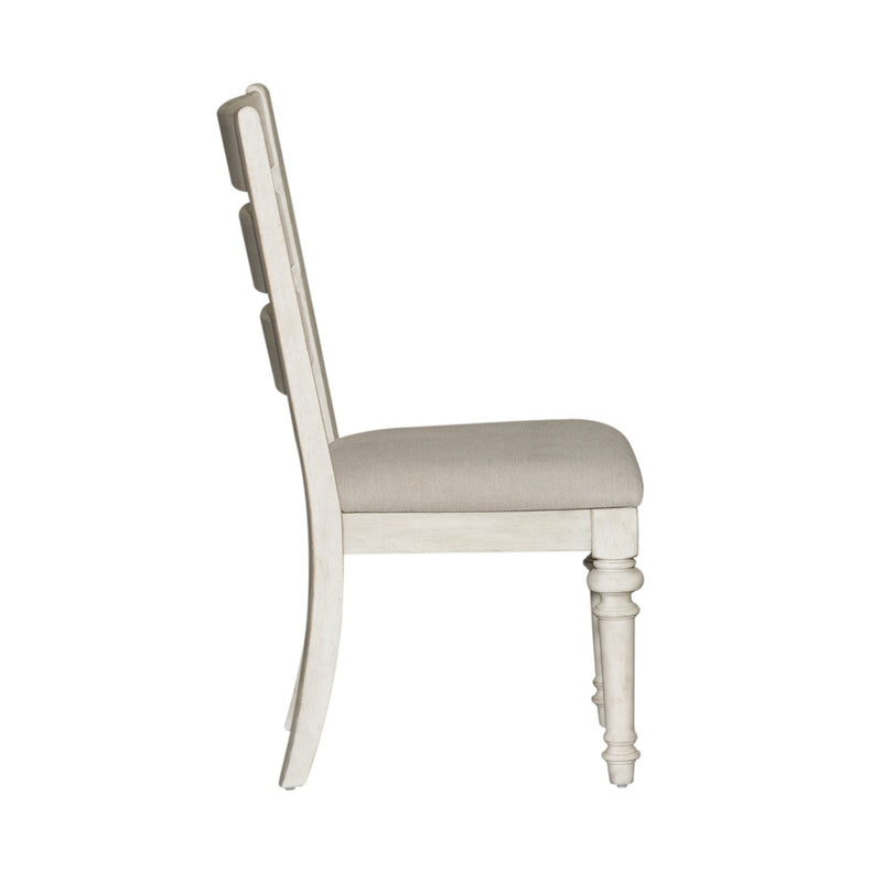 Liberty Furniture Heartland Ladder Back Side Chair (Set of 2) in Antique White