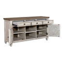 Liberty Heartland 66" Tile TV Console in Antique White