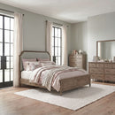 Hickory Grove Uph Bed, Dresser & Mirror, Chest image