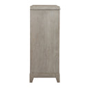 Belmar 9 Drawer Bureau Dresser in Washed Taupe and Silver Champagne