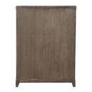 Belmar 5 Drawer Chest in Washed Taupe and Silver Champagne