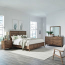 Shaker Lakes King Panel Bed, Dresser & Mirror, Night Stand image