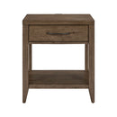 Shaker Lakes Open Nightstand w/ Charging Station