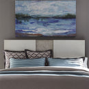 Liberty Furniture Mirage King Travertine Panel Bed in Wirebrushed White