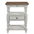 Farmhouse Reimagined Drawer Nightstand in Antique White image