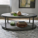 Liberty Furniture Modern View Oval Cocktail Table in Gray
