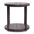 Modern View Round End Table in Gray