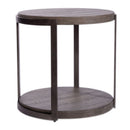Modern View Round End Table in Gray