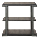 Modern View Tiered End Table in Gray