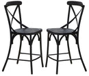 Liberty Furniture Vintage Dining Series X-Back Counter Chair in Black (Set of 2) image