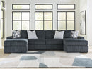 Midnight-Madness Double Chaise 3-Piece Sectional