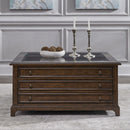 Arden Road Square Collector Cocktail Table in Satin Cherry image