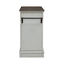 Magnolia Manor Bar Cart in Antique White & Weathered Bark EST SHIP TIME APPX 4 WEEKS image