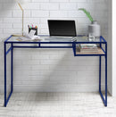 Yasin Blue & Glass Desk