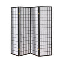 Roberto 4-panel Folding Screen Dark Grey and White