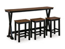 Wildenauer Counter Height Dining Table and 3 Barstools Set