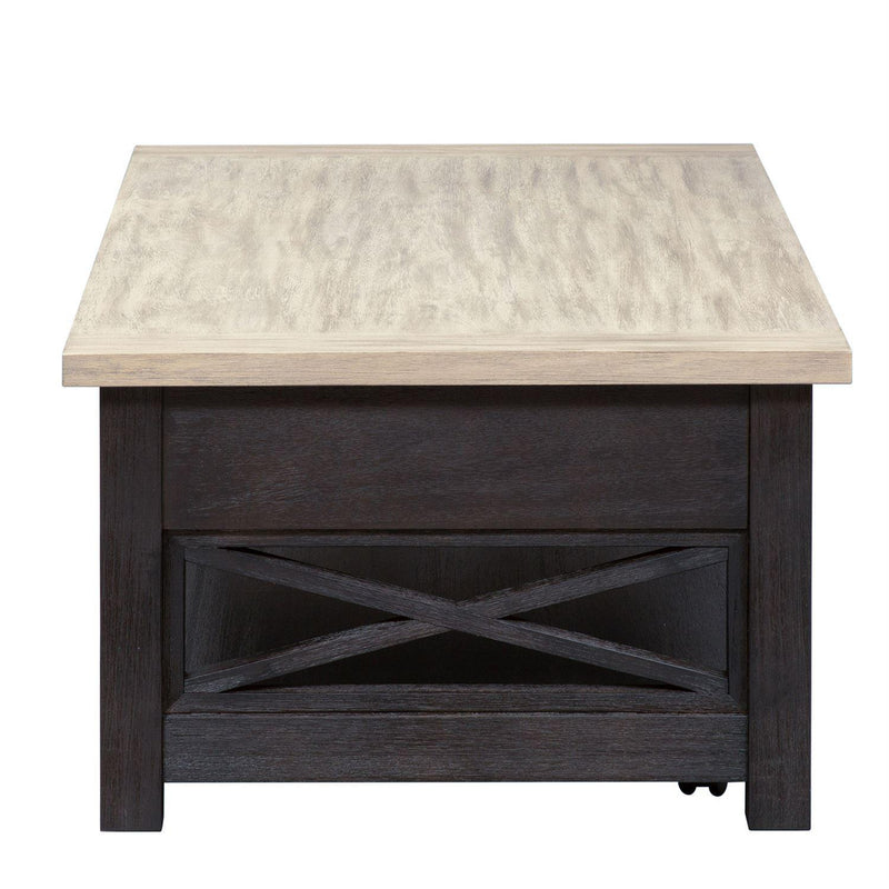 Liberty Heatherbrook Lift Top Cocktail Table in Charcoal and Ash