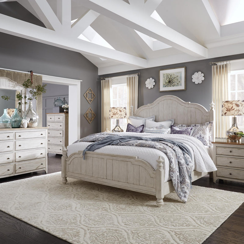Farmhouse Reimagined Queen Poster Bed, Dresser & Mirror, Chest, Night Stand image