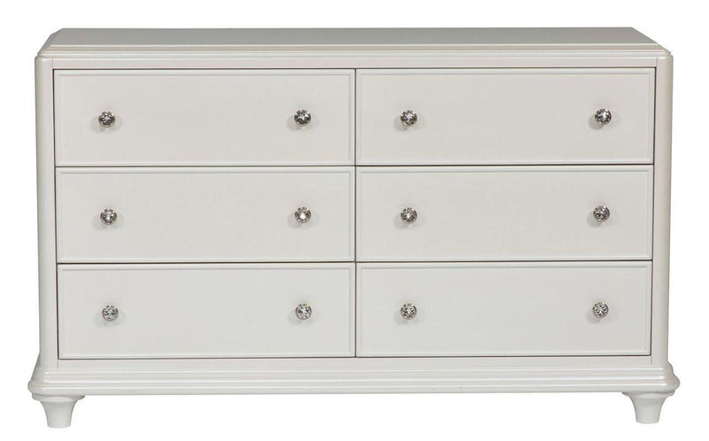 Liberty Furniture Stardust 6 Drawer Dresser in Iridescent White image