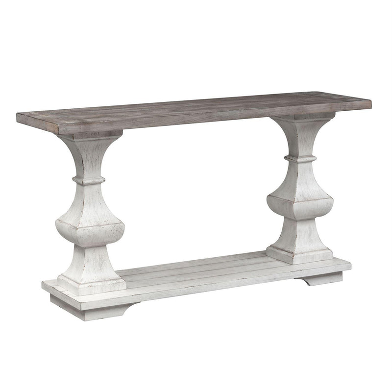 Liberty Sedona Sofa Table in Heavy Distressed White image