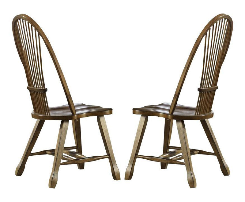 Liberty Furniture Treasures Sheaf Back Side Chair in Rustic Oak Finish (Set of 2) image