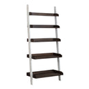 Farmhouse Leaning Bookcase in White/Oak image