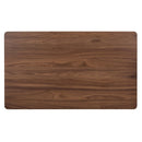 Space Saver Rectangular Leg Table in Satin Walnut image