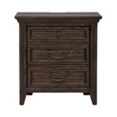 Paradise Valley Nightstand with Charging Station in Saddle Brown image