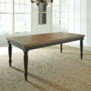 Harvest Home Rectangular Leg Dining Table in Chalkboard image