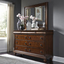 Rustic Traditions Sleigh Bed, Dresser & Mirror image