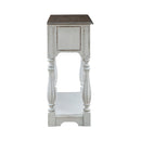 Magnolia Manor Hall Console in Antique White & Weathered Bark EST SHIP TIME APPX 4 WEEKS image