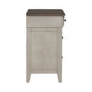Ivy Hollow 3 Drawer Bedside Chest w/ Charging Station in Weathered Linen image