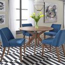 Space Saver Round Pedestal Table in Satin Walnut image