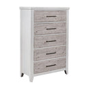 Backroads Drawer Chest in Weathered White/Parchment Brown image